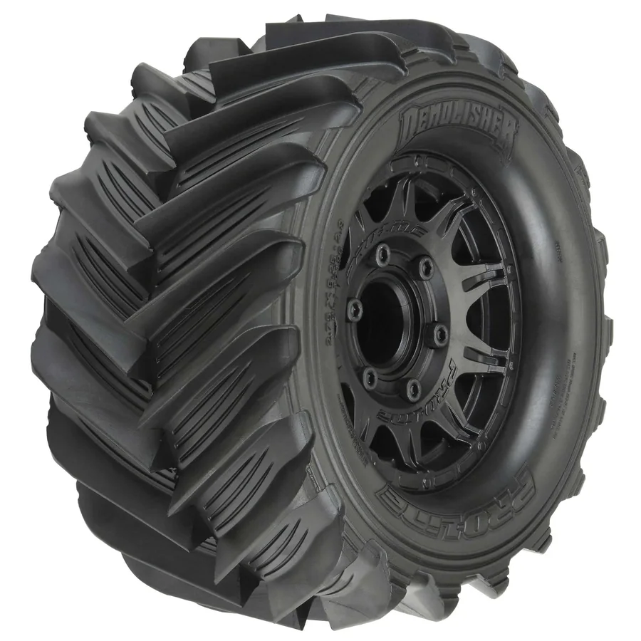 1/10 Demolisher F/R 2.8 MT Mounted 12mm Black Raid detail 1