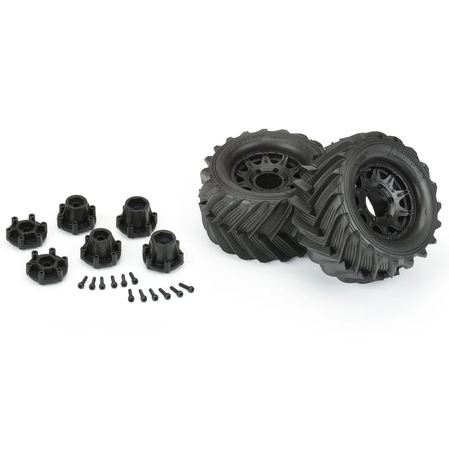 1/10 Demolisher F/R 2.8 MT Mounted 12mm Black Raid detail 3