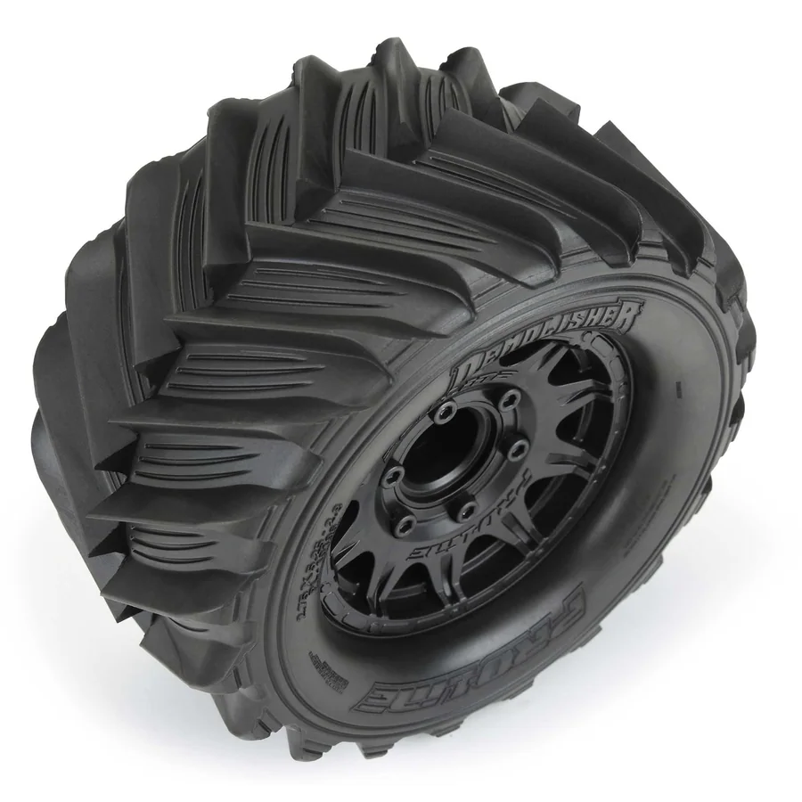 1/10 Demolisher F/R 2.8 MT Mounted 12mm Black Raid detail 4