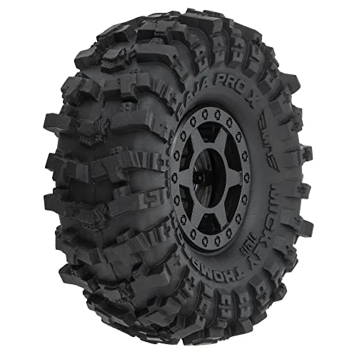 1/24 MT Baja Pro X F/R 1.0 Tires Mounted 7mm Black
