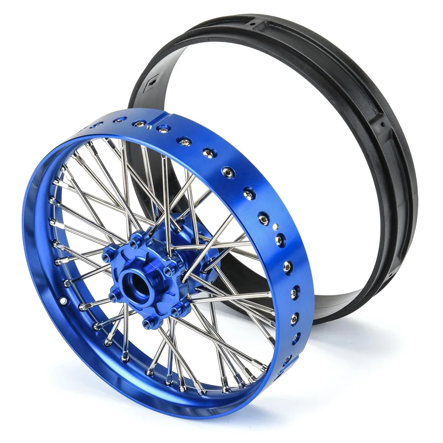 1/4 Pro-Spec Aluminum V2 Bead Front Wheel Assembled Blue detail 2