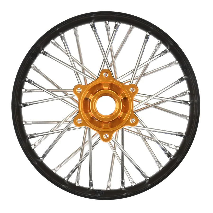 1/4 Pro-Spec Aluminum V2 Bead Rear Wheel Assembled Black/Gold detail 1