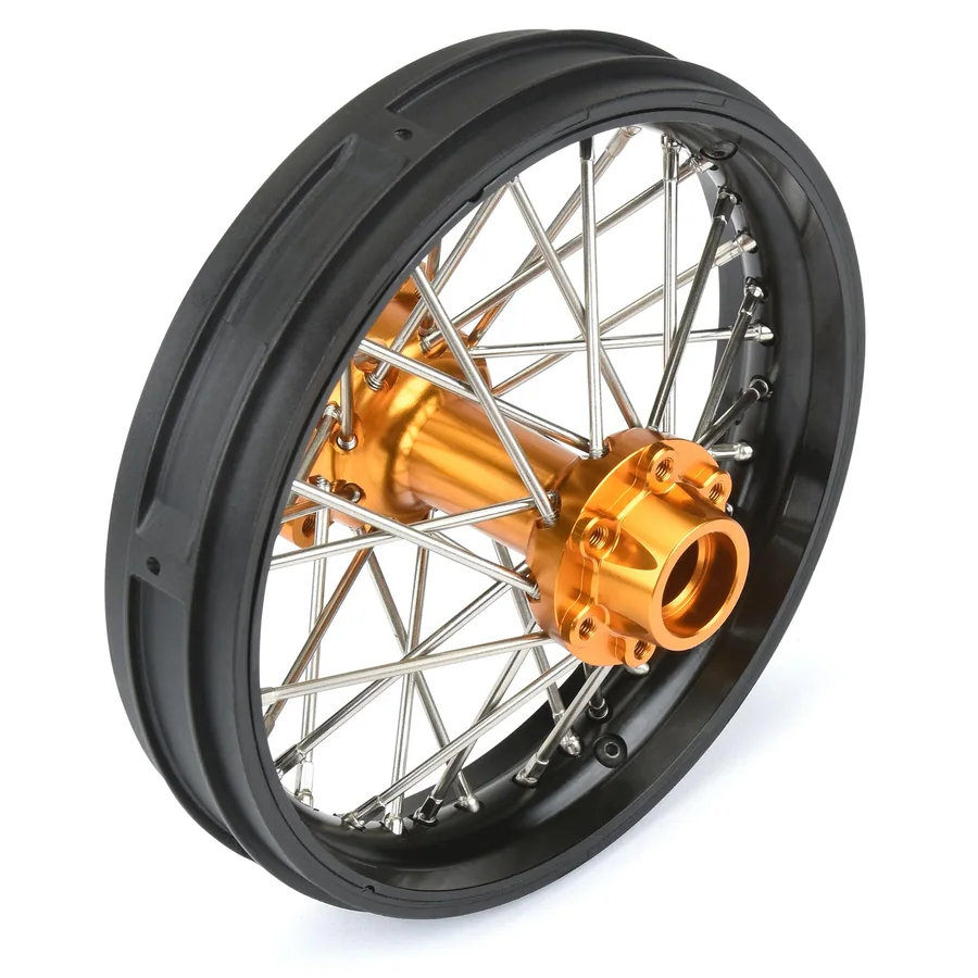 1/4 Pro-Spec Aluminum V2 Bead Rear Wheel Assembled Black/Gold detail 3