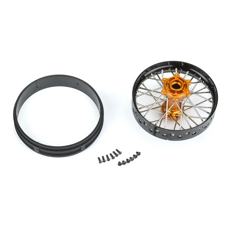 1/4 Pro-Spec Aluminum V2 Bead Rear Wheel Assembled Black/Gold detail 4