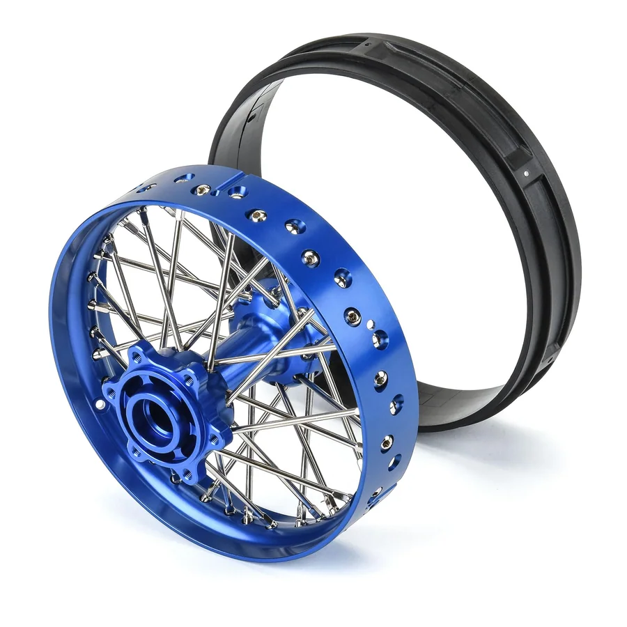 1/4 Pro-Spec Aluminum V2 Bead Rear Wheel Assembled Blue detail 2