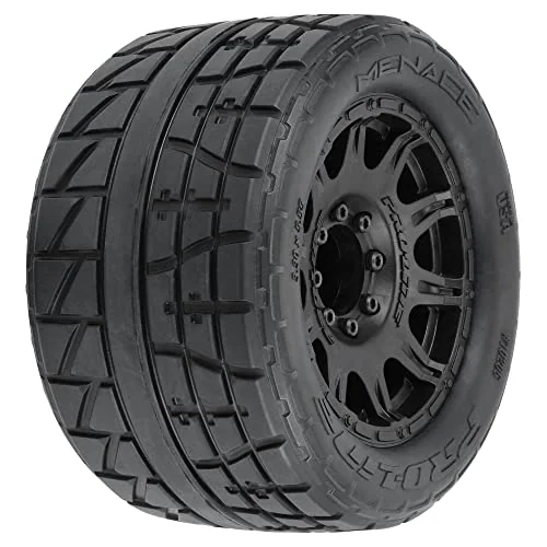 1/8 Menace HP F/R 3.8 MT Mounted 17mm Black Raid