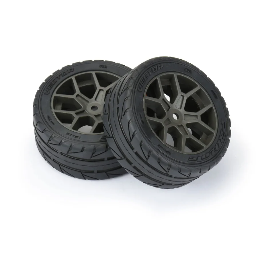 1/8 Vector S3 F/R 35/85 2.4 BELTED Mounted 14mm Gray detail 3