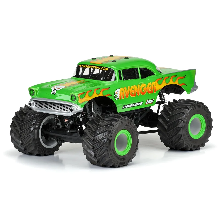 1957 Chevy Bel Air Avenger Edition Clear Body for Losi LMT detail 3