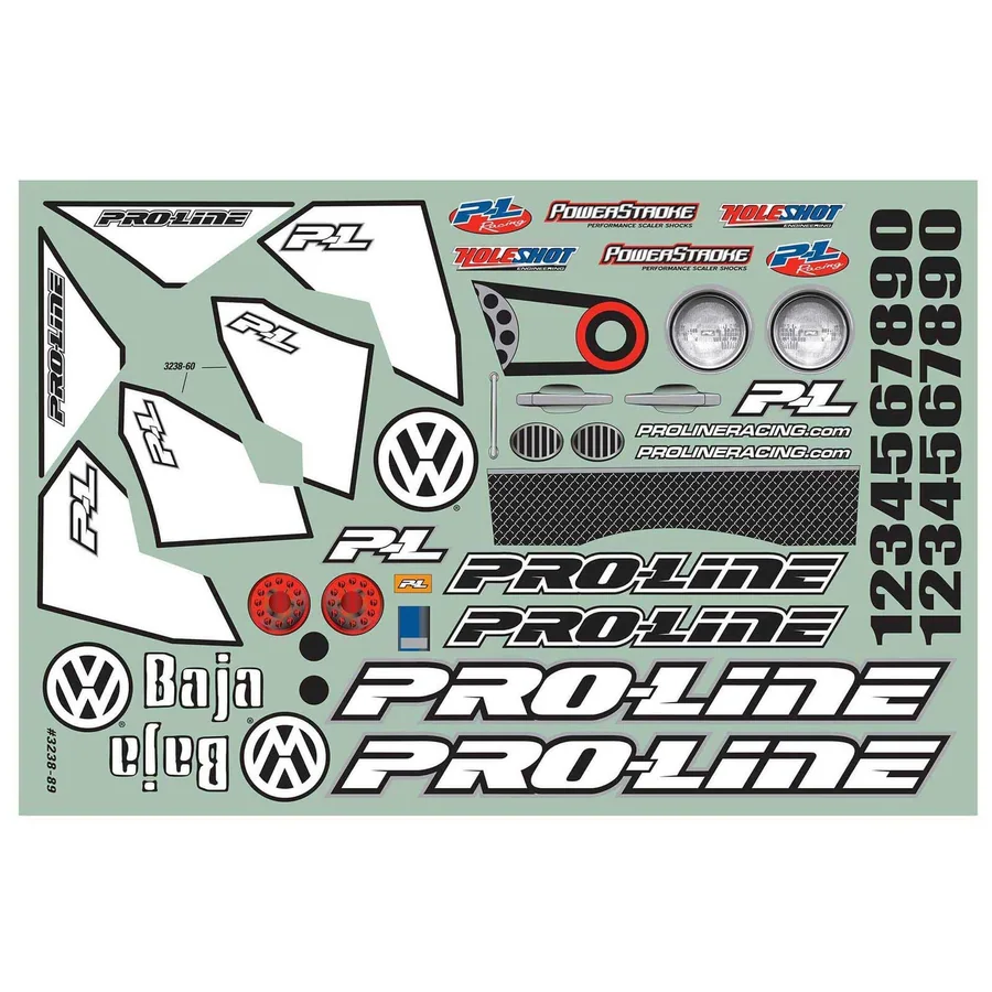 323863 Volkswagen Full Fender Baja Bug Body for Slash 2WD and detail 4