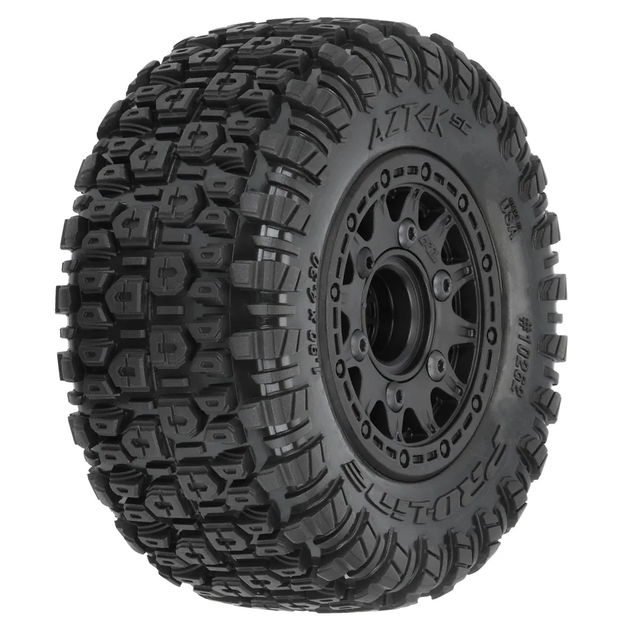 Aztek SC 2.2"/3.0" M2 Medium Tires Mounted on Raid Black 6x30 detail 1