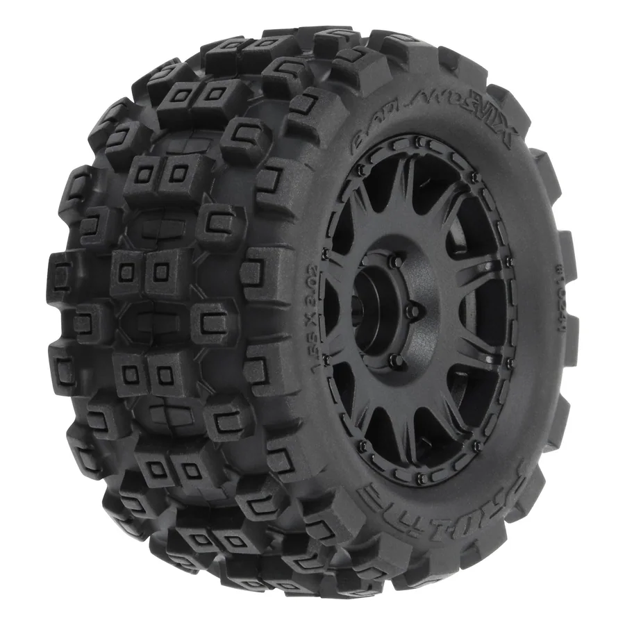 Badlands MX 1.85" All-Terrain Truck Tires 4 Mounted on Raid detail 1