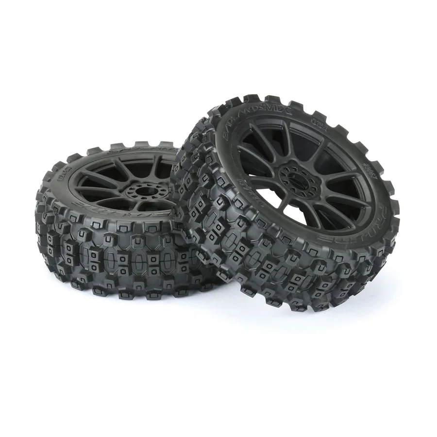 Badlands MX M2 1/8 Mounted Mach 10 Black Wheels F/R detail 3