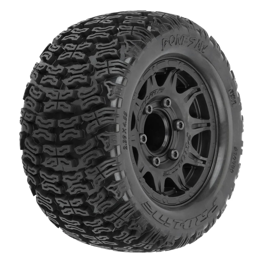 Bonesaw 2.8" All-Terrain Truck Tires Mounted on Raid Black 6x30 detail 1