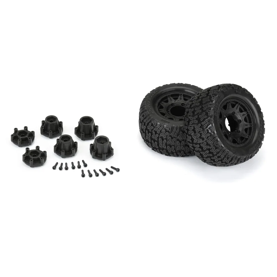 Bonesaw 2.8" All-Terrain Truck Tires Mounted on Raid Black 6x30 detail 3