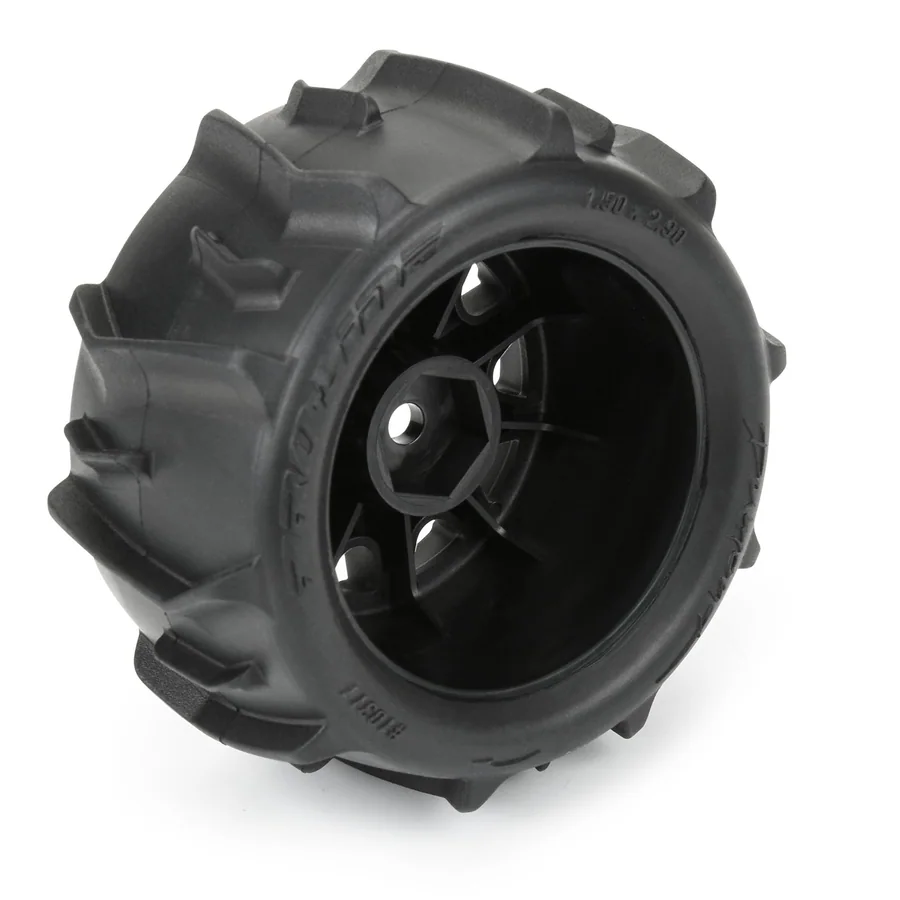 Dumont F/R Tires Mounted 12mm Hex Black Raid 4 for Arrma detail 4