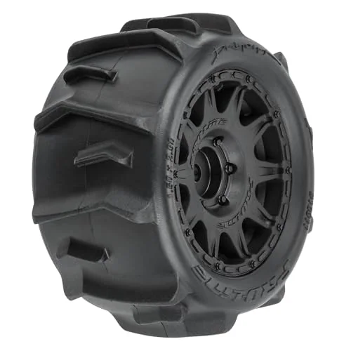Dumont F/R Tires Mounted 12mm Hex Black Raid 4 for Arrma