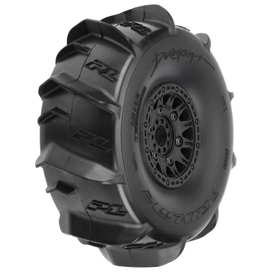 Dumont Sand/Snow Tires Mounted on Raid Black 6x30 Removable detail 1