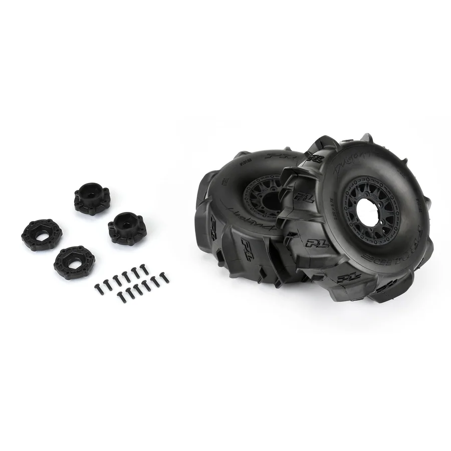 Dumont Sand/Snow Tires Mounted on Raid Black 6x30 Removable detail 3