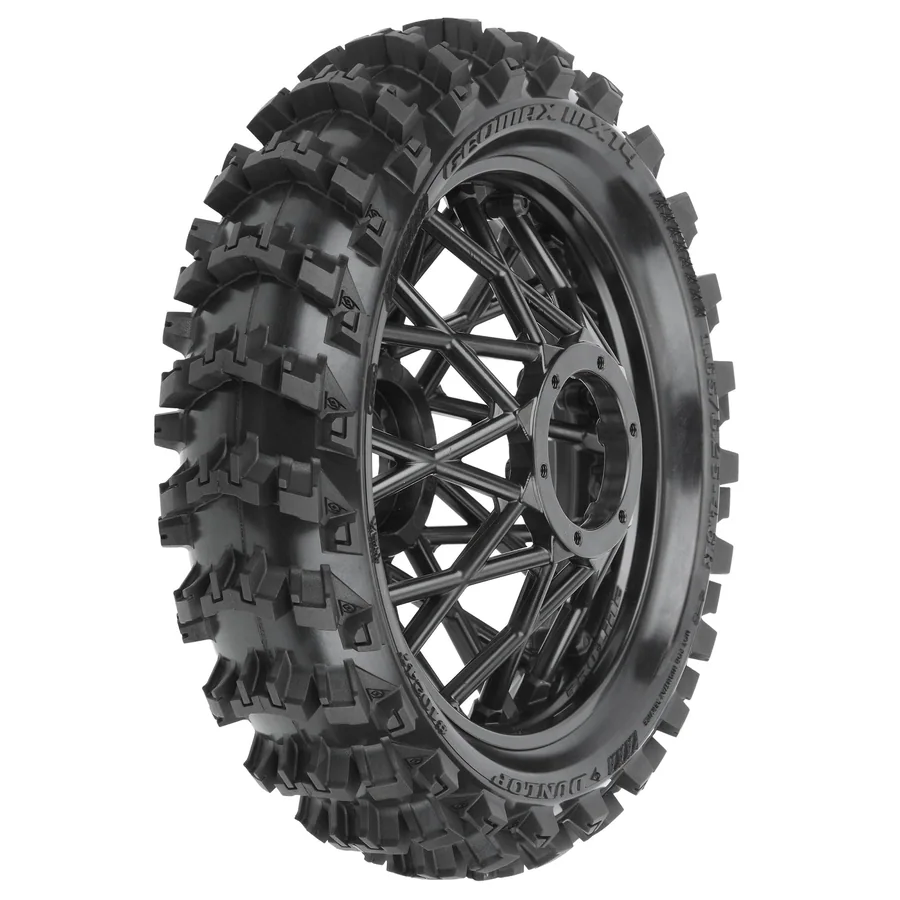 Dunlop Geomax MX14 V2 Bead CR4 Rear Tire Mounted Bullyspoke detail 1