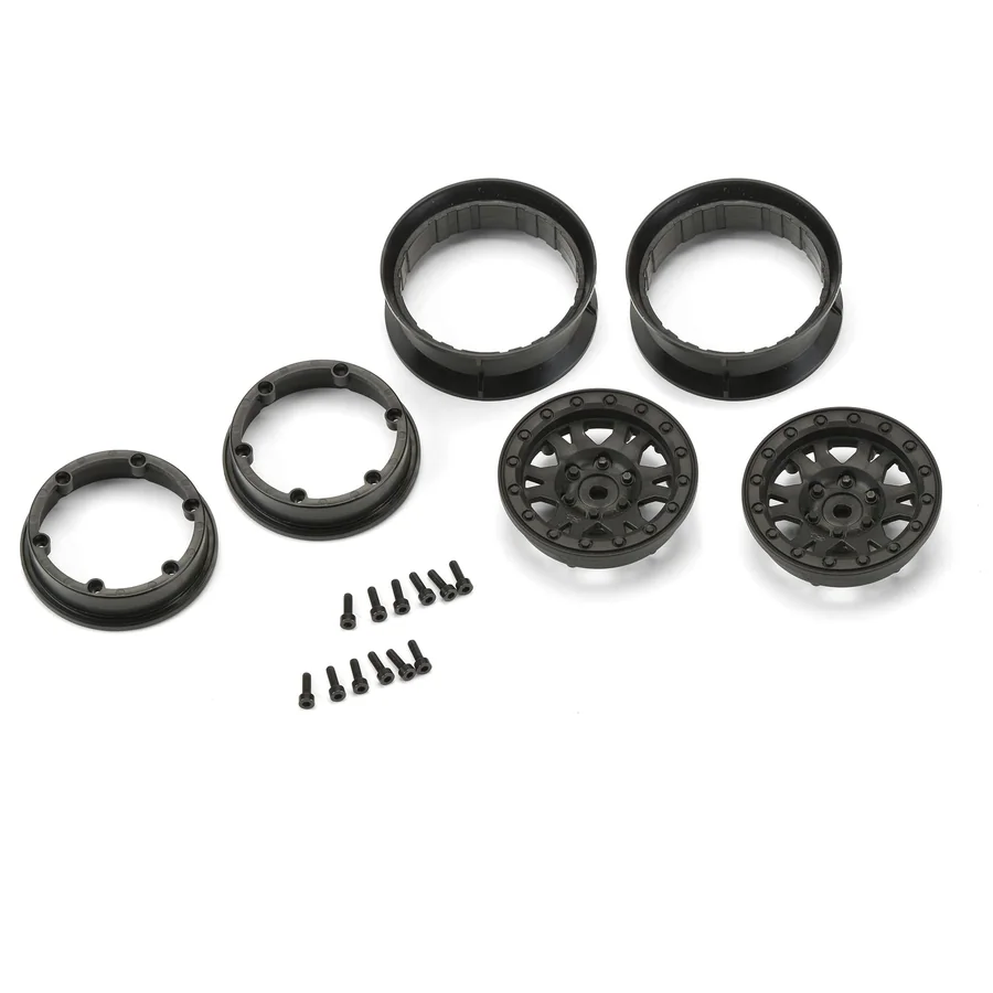 Front R Impulse 1.9 Black Plastic Bead-Loc Wheel Crawler detail 4