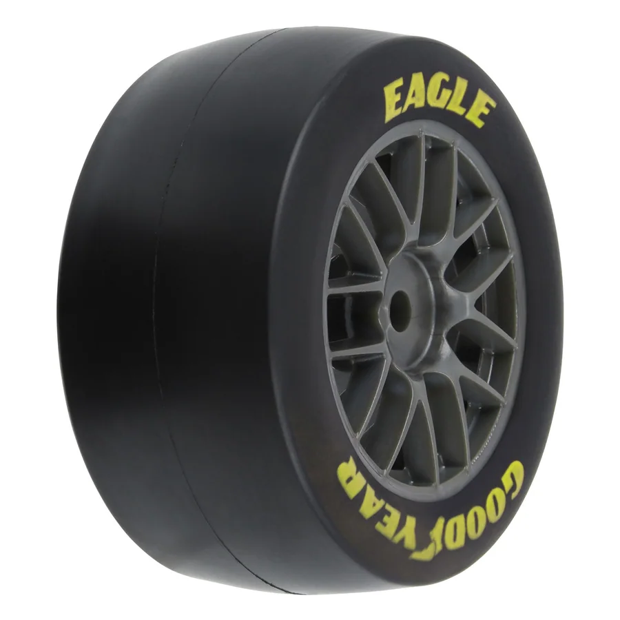 Goodyear Eagle Soft Tire F/R Mounted Grey for Losi NASCAR detail 1