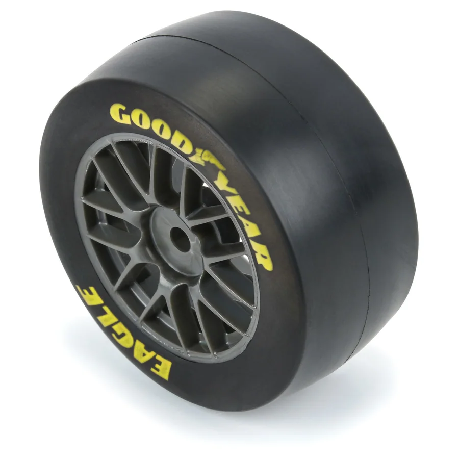 Goodyear Eagle Soft Tire F/R Mounted Grey for Losi NASCAR detail 3