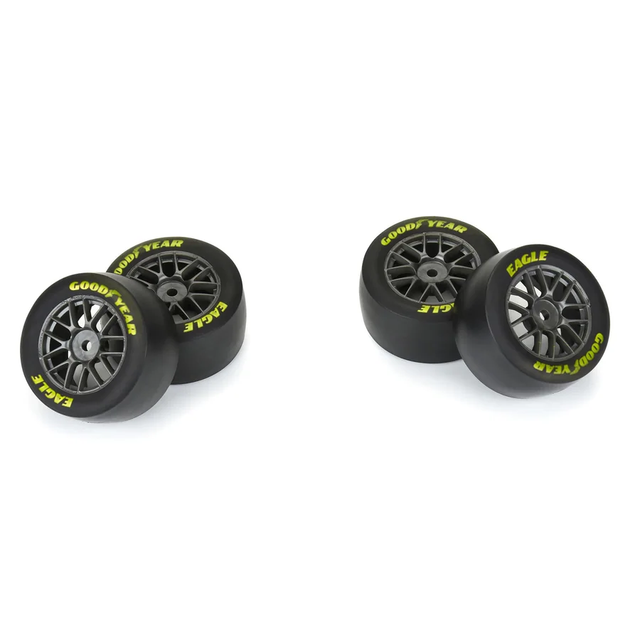 Goodyear Eagle Soft Tire F/R Mounted Grey for Losi NASCAR detail 4