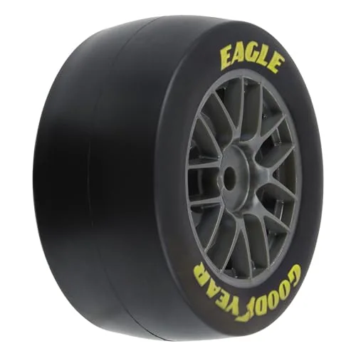 Goodyear Eagle Soft Tire F/R Mounted Grey for Losi NASCAR