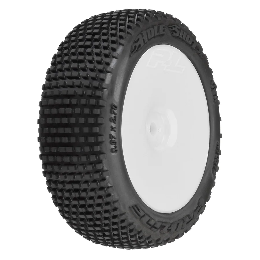 Hole Shot 3.0 Buggy Tires Mounted Velocity White Wheels for detail 1