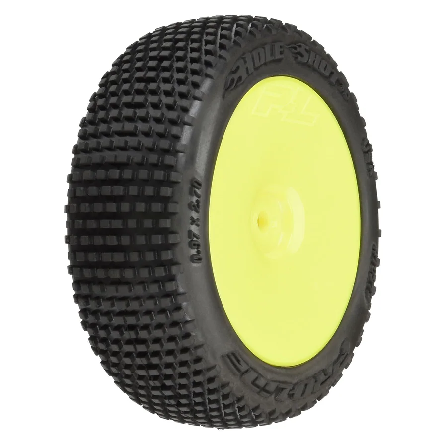 Hole Shot 3.0 Buggy Tires Mounted Velocity Yellow Wheels for detail 1