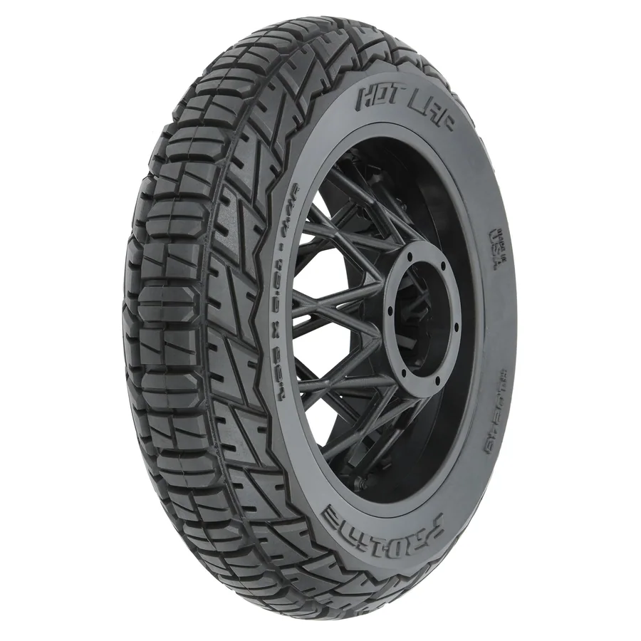 Hot Lap S3 Motorcycle Rear Tire Mounted on Black Supermoto detail 1