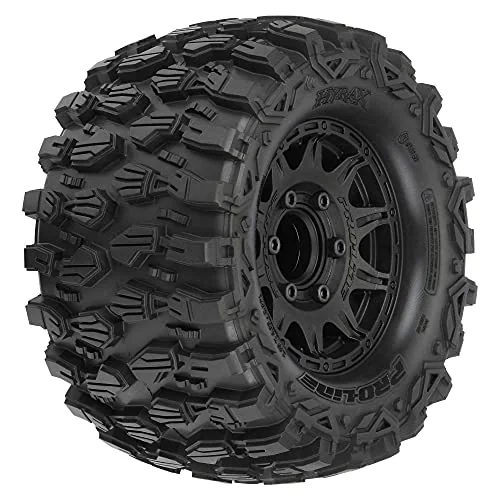 Hyrax 2.8 Tires Mounted Black 6x30 Stampede F/R