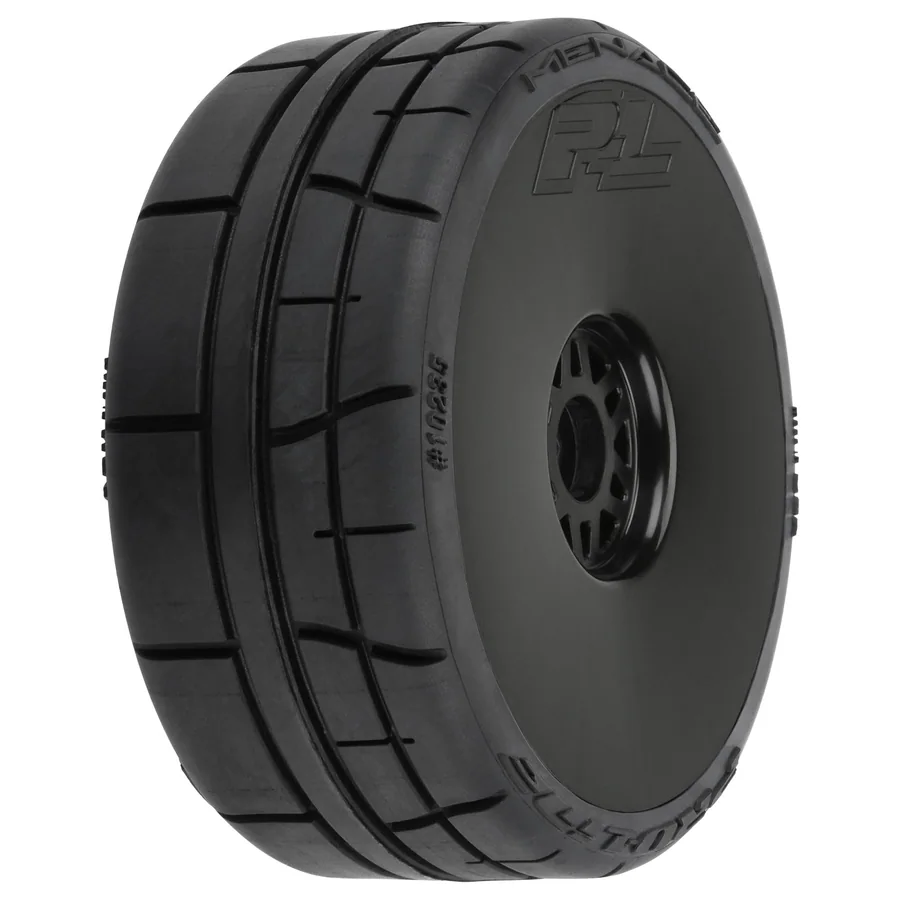 Menace HP BELTED Speed Run 18 Tires Mounted on Mach 10 Black detail 1