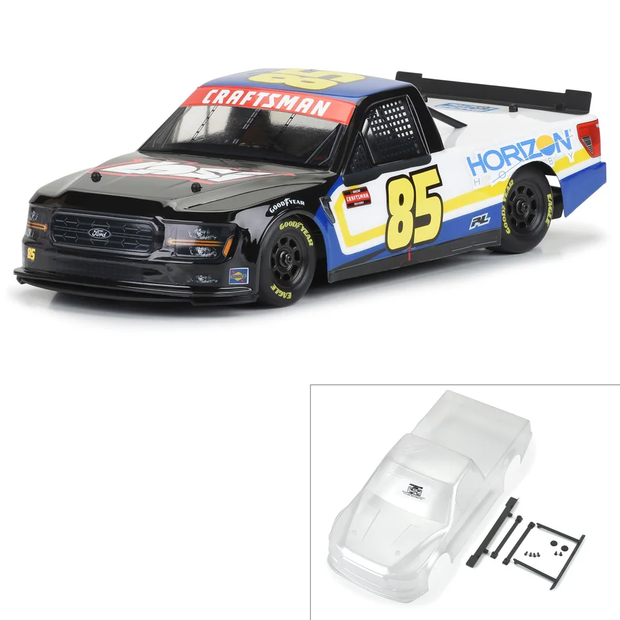 Pre-Cut 2024 Ford F-150 NASCAR Truck Series Clear Body for Losi detail 2