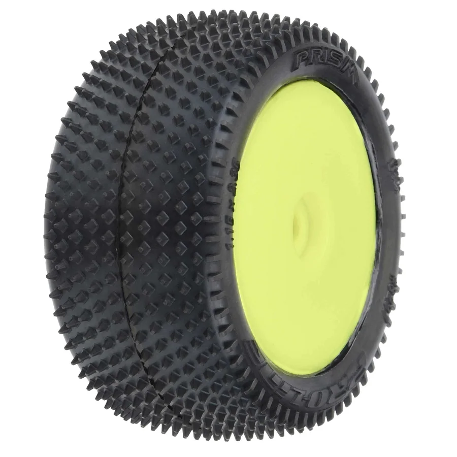 Prism Carpet Tires Mounted Yellow Mini-B Rear detail 1