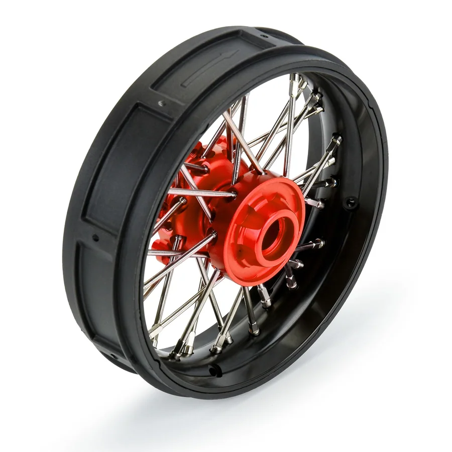 Pro-Spec Aluminum V2 Bead Front Wheel Assembled Black/Red for detail 2