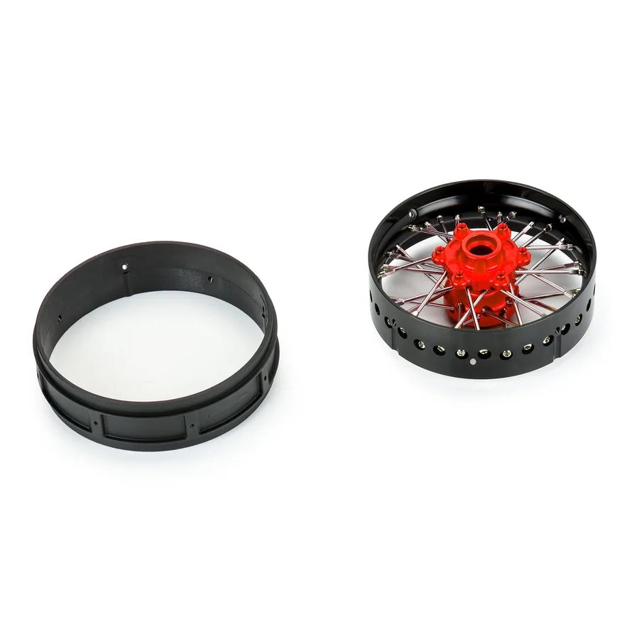 Pro-Spec Aluminum V2 Bead Front Wheel Assembled Black/Red for detail 3