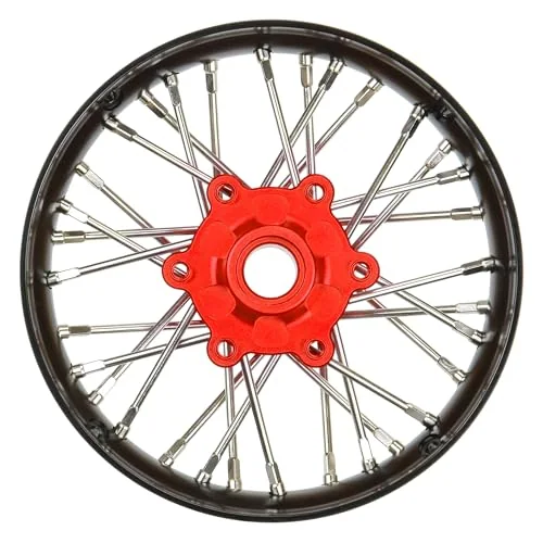 Pro-Spec Aluminum V2 Bead Front Wheel Assembled Black/Red for