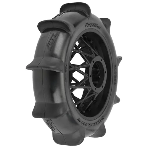 Roost MX Sand/Snow Paddle Motorcycle Tire Mounted on Black