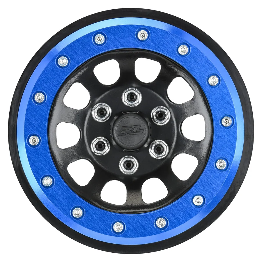 Steelies Blue/Black 2.9" Stamped Steel Dual Offset +2/+10 detail 1