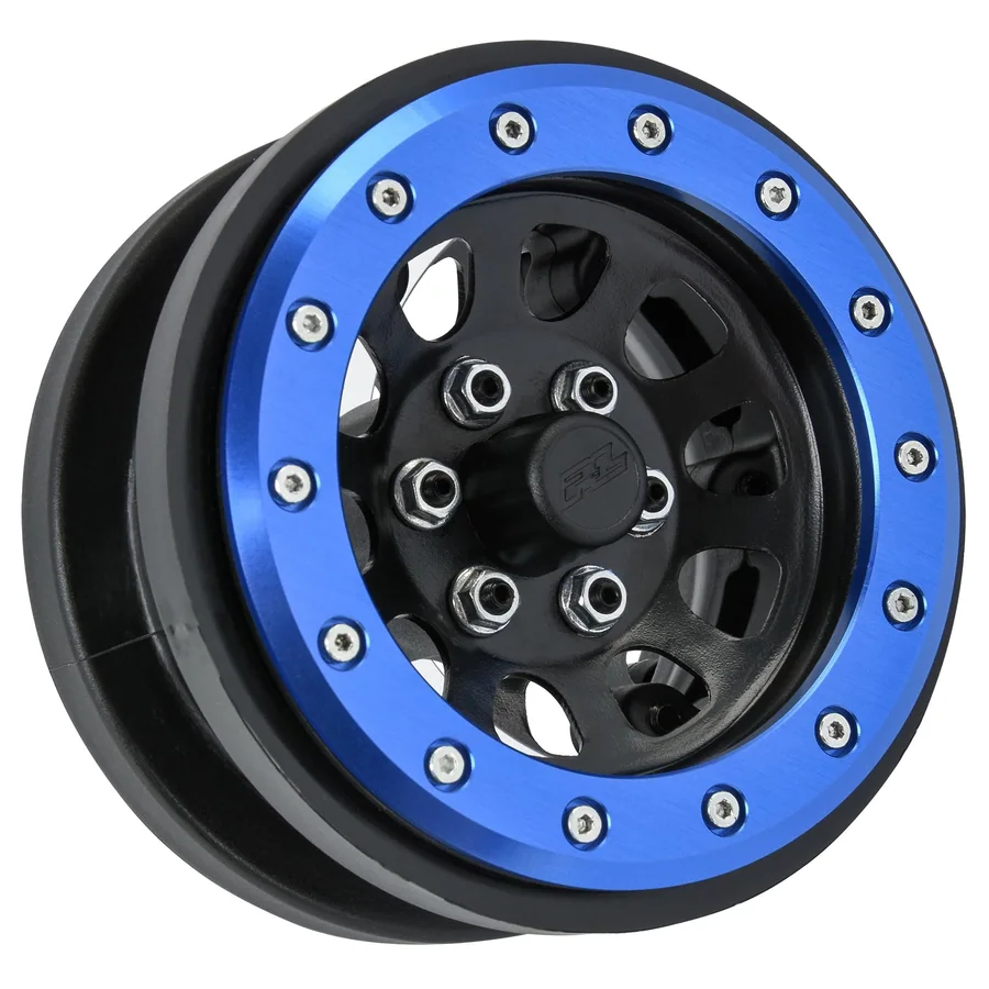 Steelies Blue/Black 2.9" Stamped Steel Dual Offset +2/+10 detail 2
