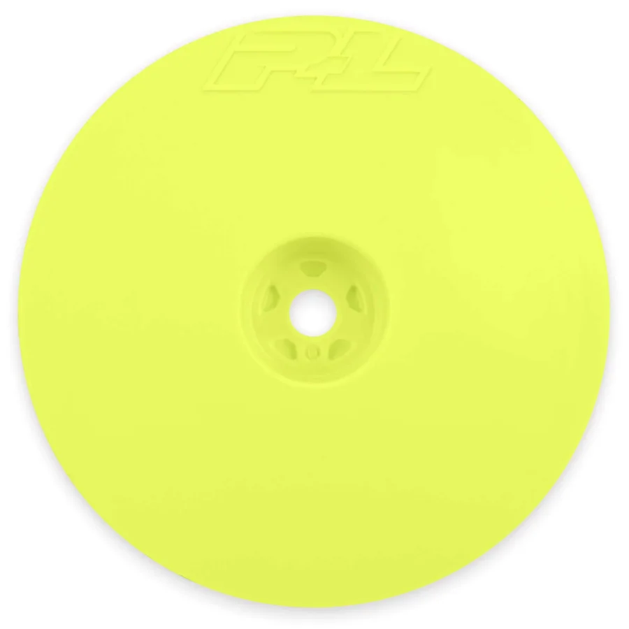 Velocity Narrow 2.2 Hex Carpet Front Yellow Wheels detail 1