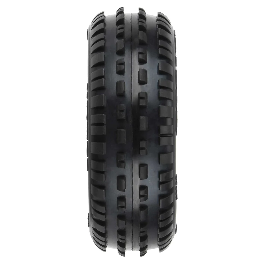 Wedge Carpet Tires Mounted White Mini-B Front detail 2