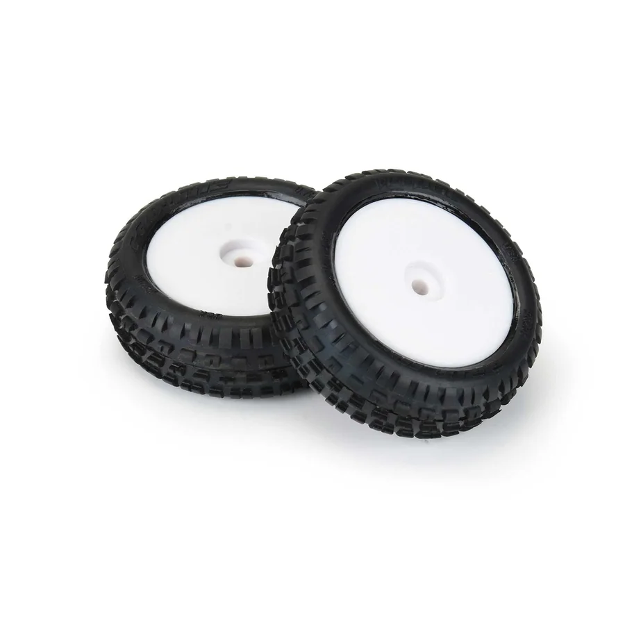 Wedge Carpet Tires Mounted White Mini-B Front detail 3
