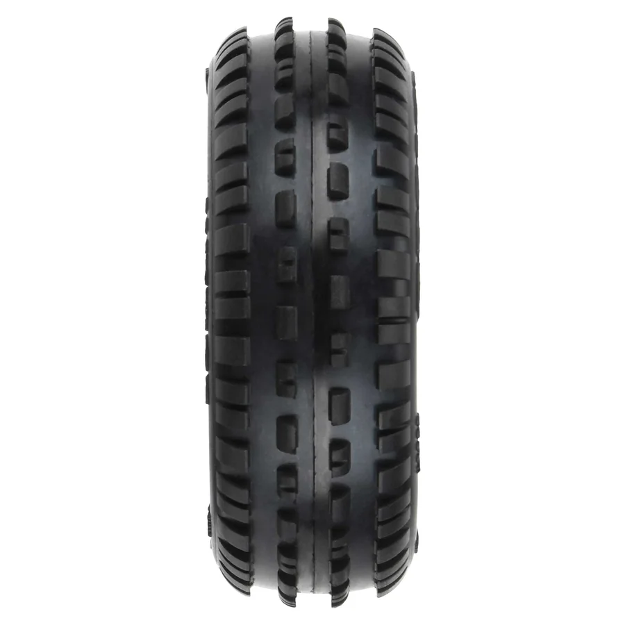 Wedge Carpet Tires Mounted Yellow Mini-B Front detail 2